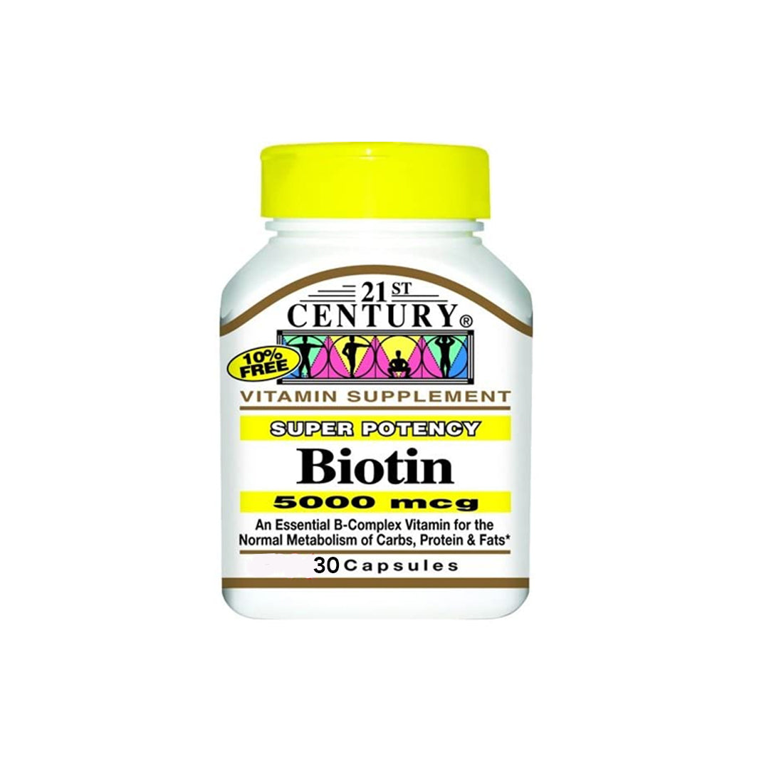 21ST CENTURY BIOTIN 5000MCG CAPSULES 60'S