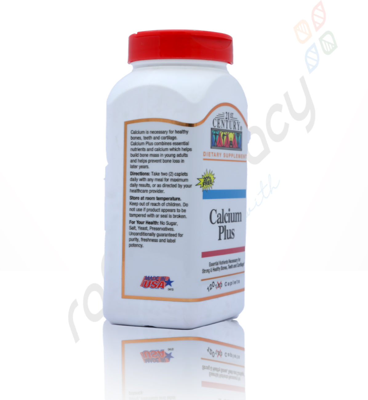 كبسولات كالسيوم بلس من 21st Century، 120 كبسولة