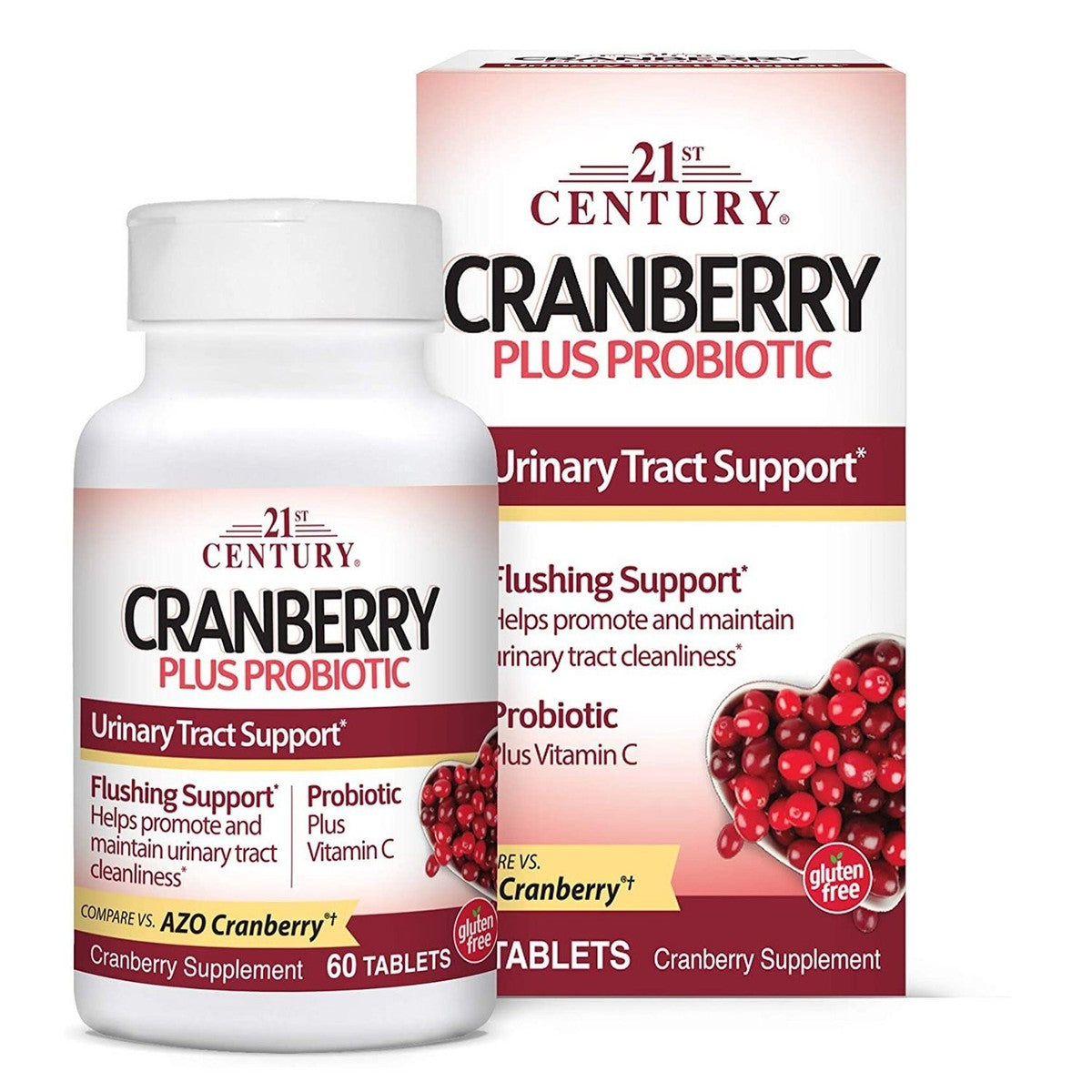21ST CENTURY CRANBERRY PLUS PROBIOTIC TABLETS 60'S