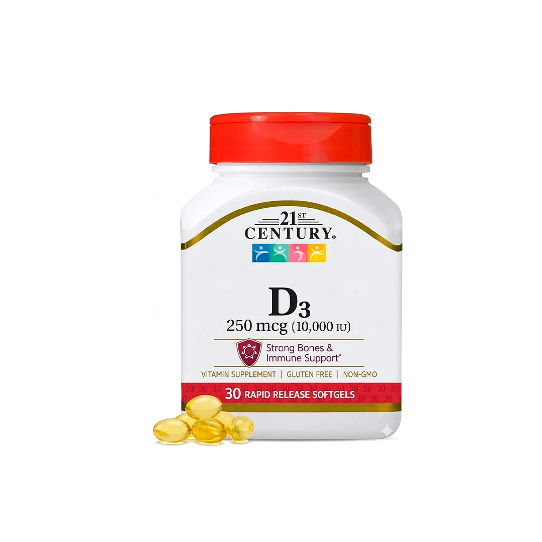 21ST CENTURY VITAMIN D3 10,000IU TABLETS 30'S