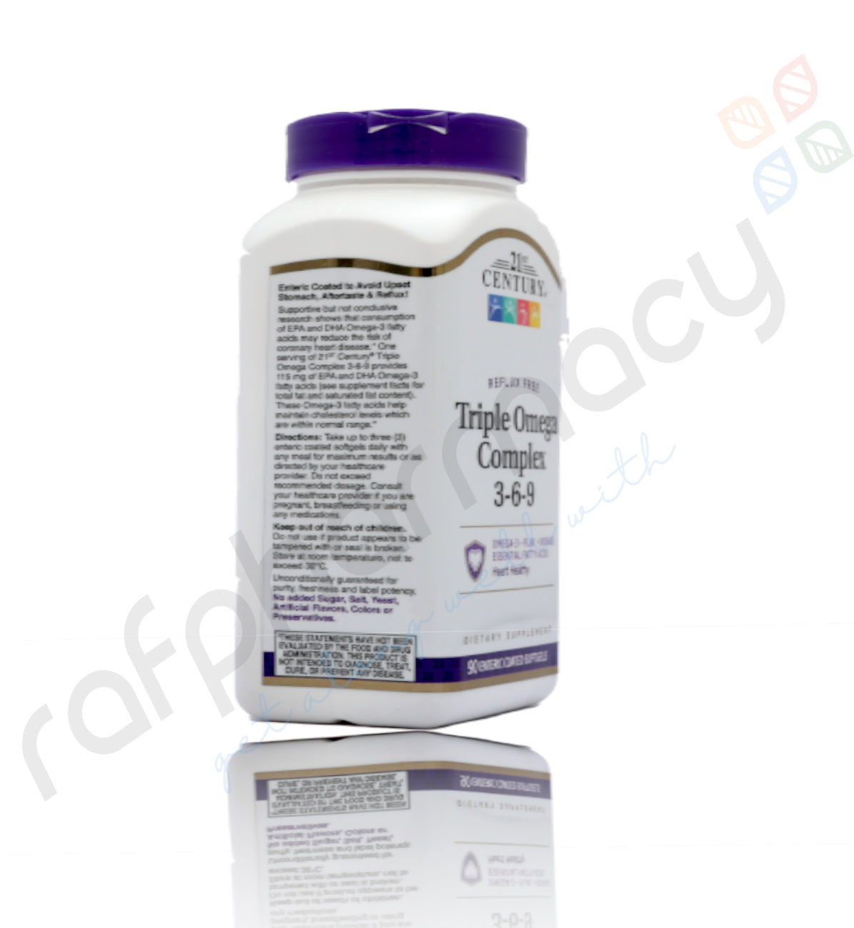 21ST CENTURY TRIPLE OMEGA COMPLEX 3-6-9 ENTERIC COATED SOFTGEL 90'S
