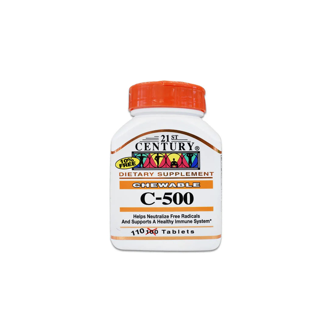 21St Century Vitamin C 500Mg Chew Tablets 100'S