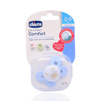 Chicco Silicone Soother 0-6M Blue 1'S