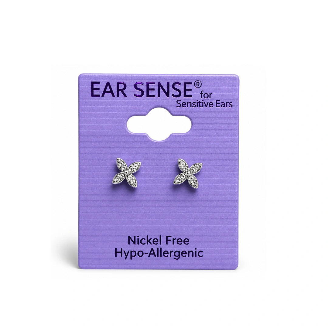 Ear Sense K5 Silver Flower Studs