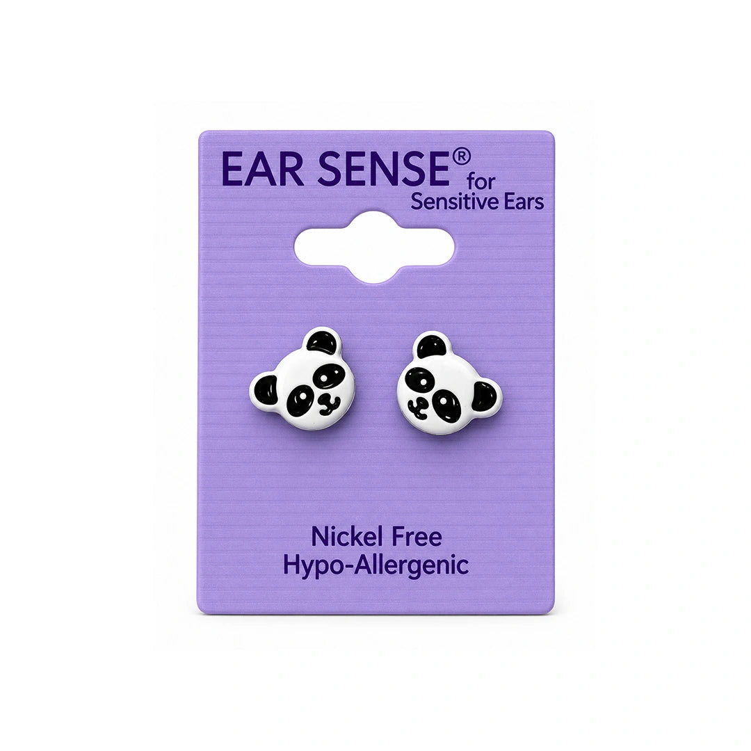 Ear Sense K19 White Panda Studs