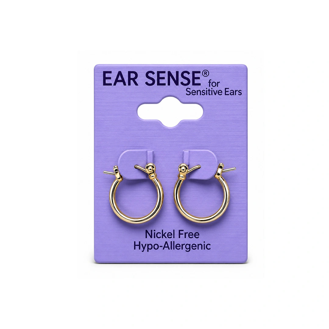 Ear Sense K35 Gold Huggie Hoop Studs