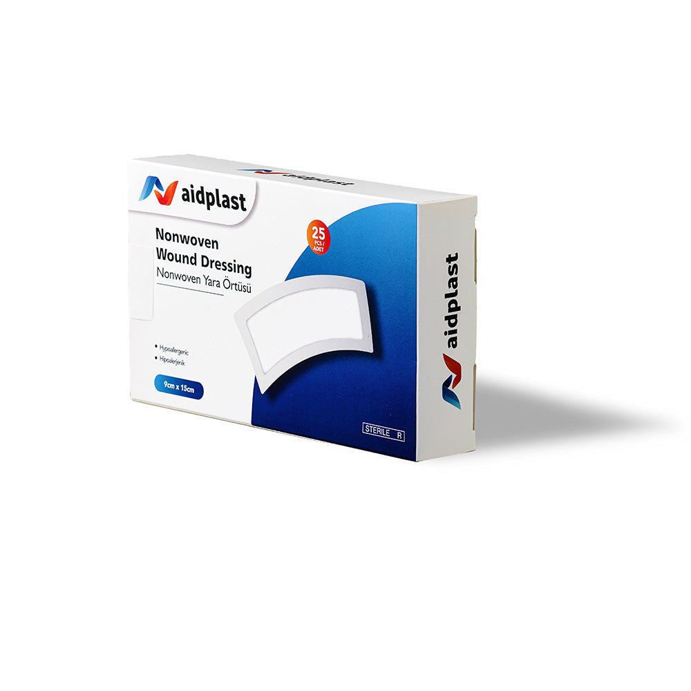 Aidplast Sterile Nonwoven Wound Dressing Plaster 9cmx15cm 25'S V615
