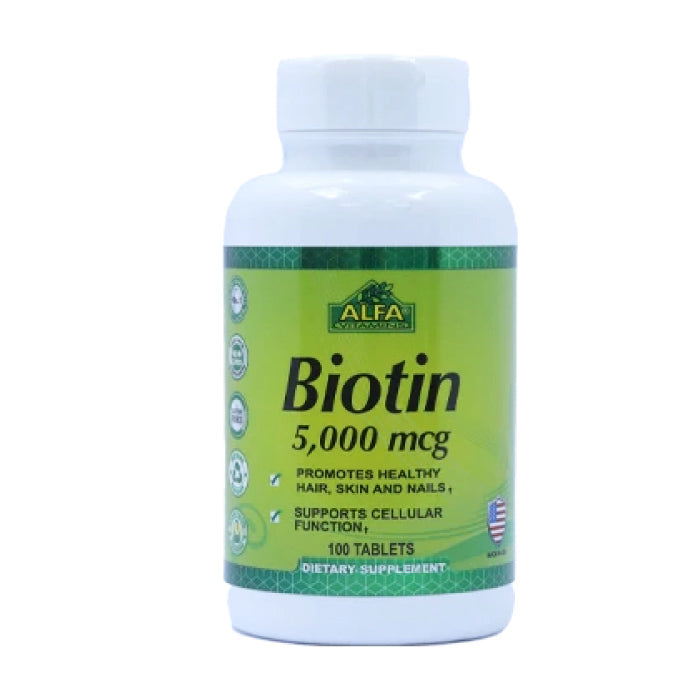 Alfa Biotin 5000mcg Tab 1x100'S