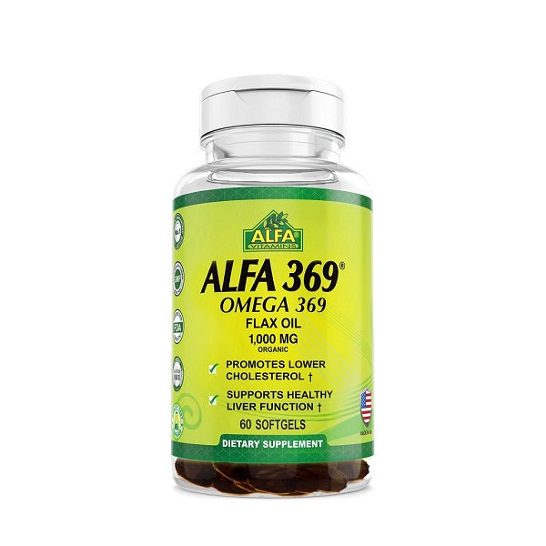 Alfa Omega 369 Flax Oil 1000Mg Softgels 60'S