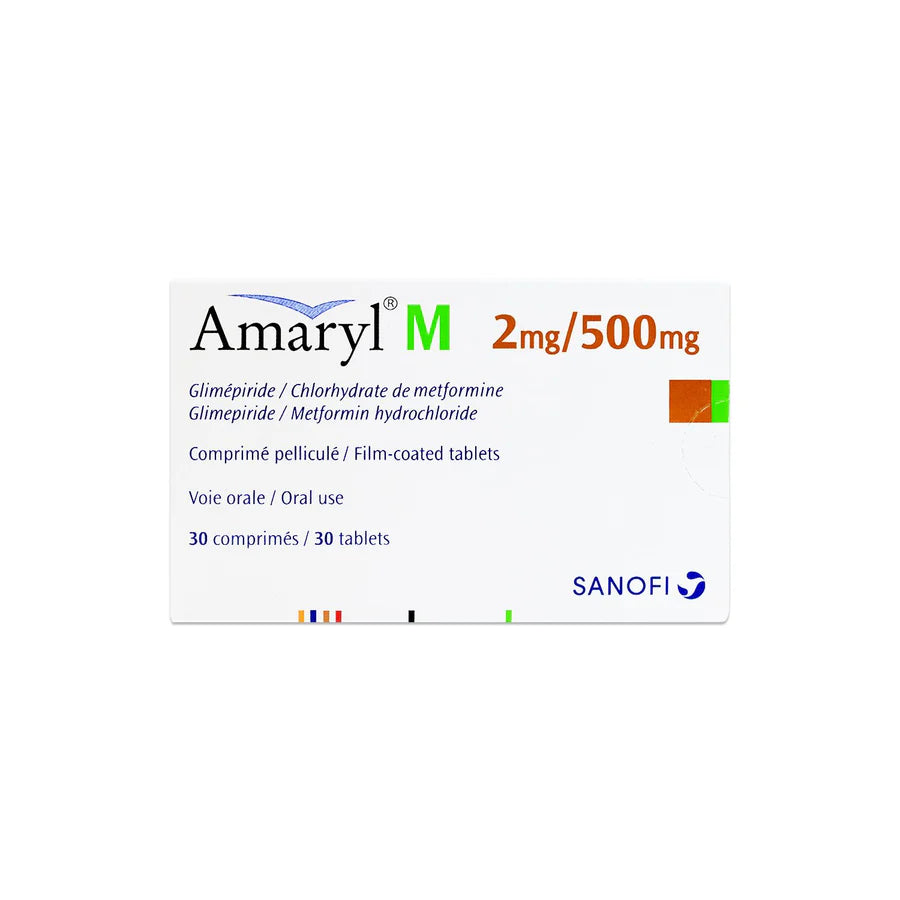 Amaryl M 2mg/500mg Tablets 30'S