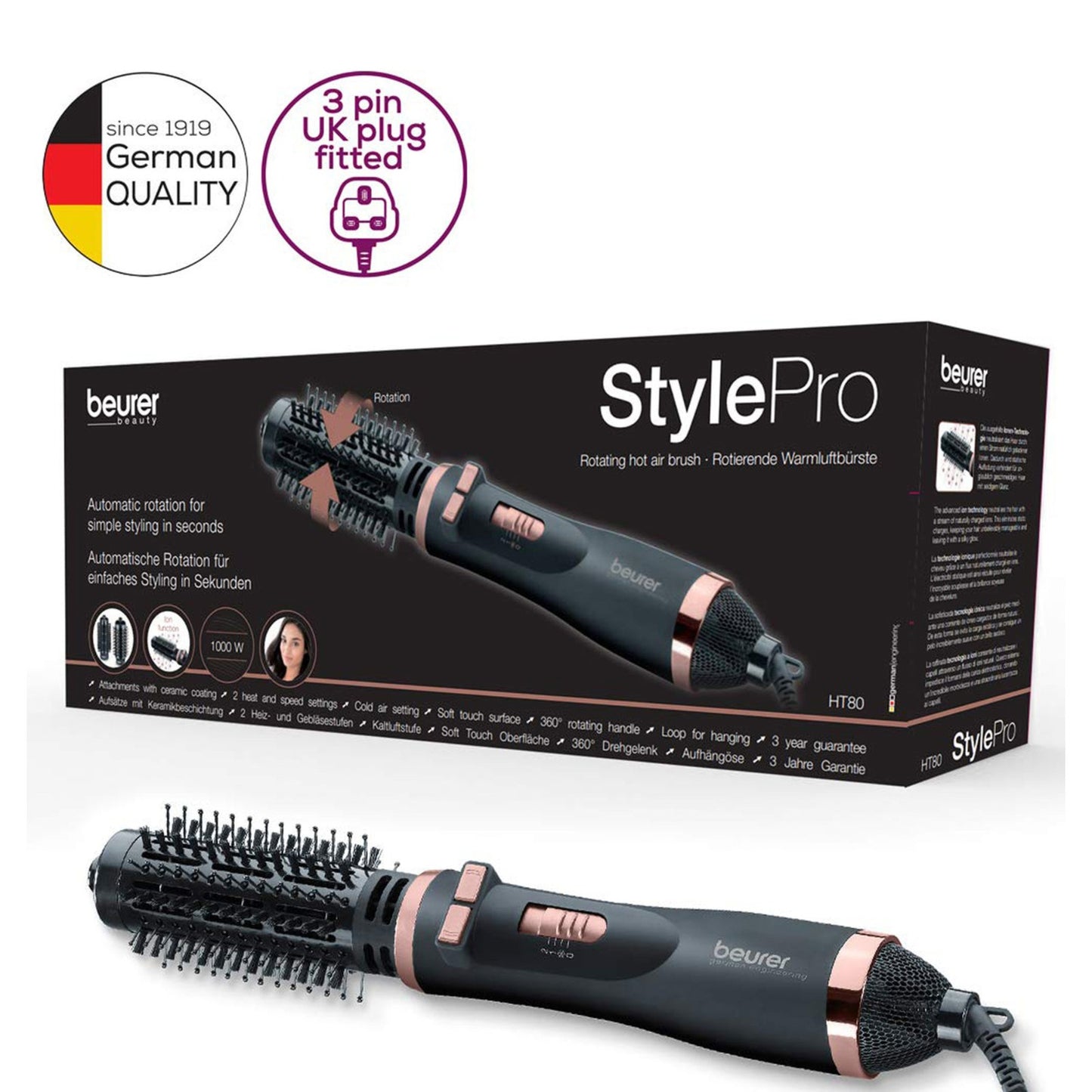 Beurer Ht80 Rotating Hot Air Brush