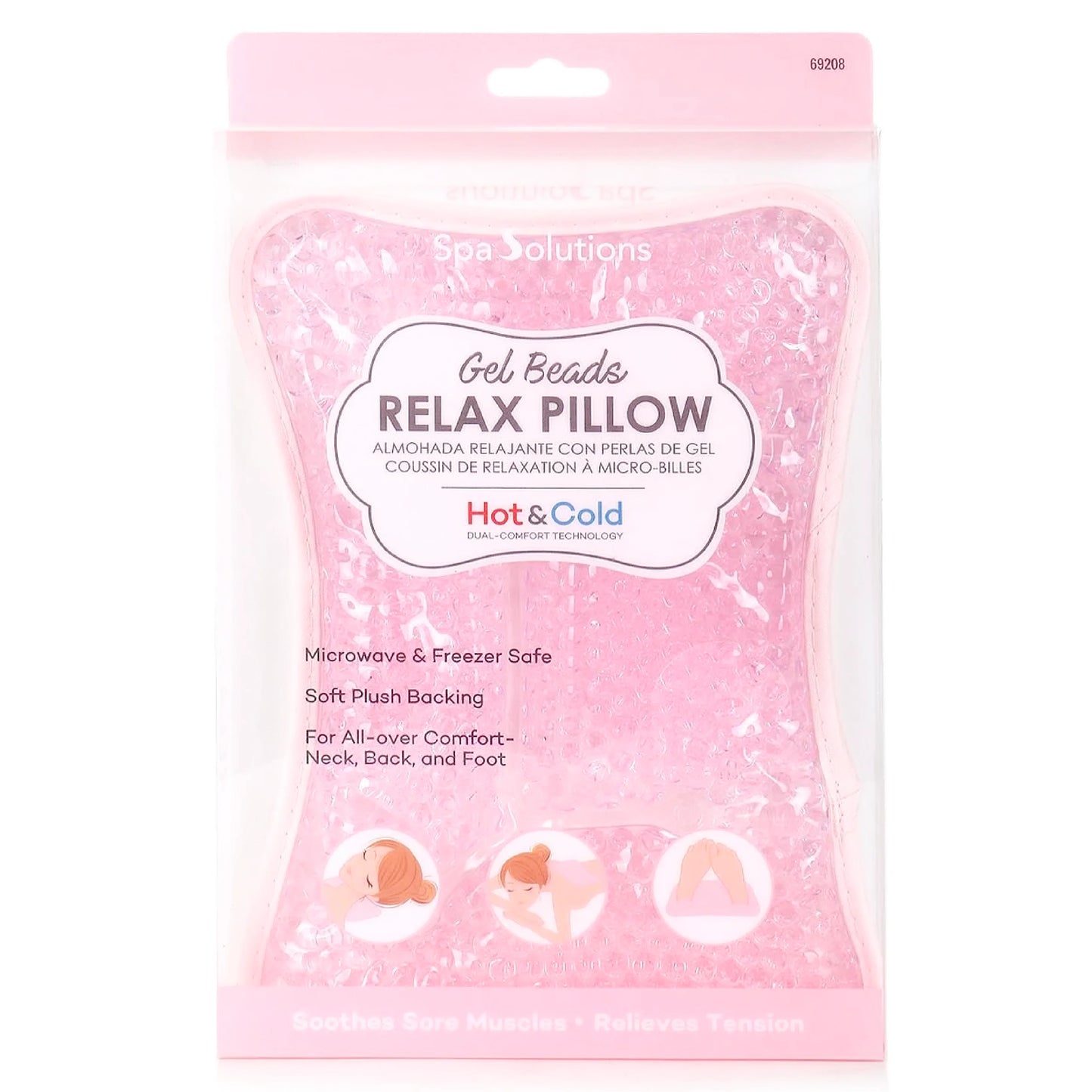 Cala Gel Beads Relax Pillow Pink 69208