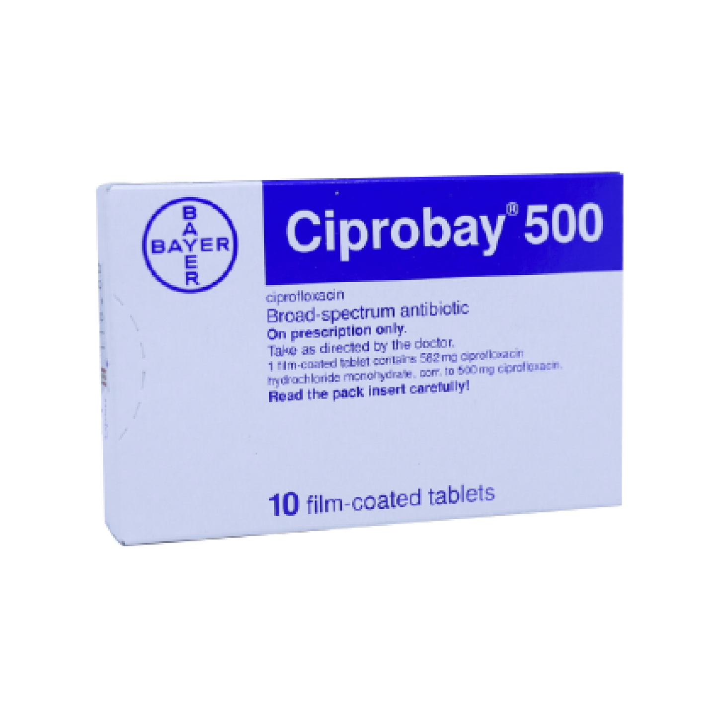 Ciprobay 500Mg Film Coated Tablets 10'S