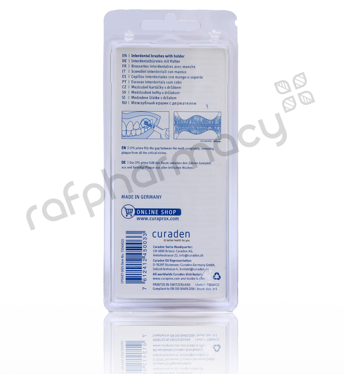 فرشاة أسنان بين الأسنان من CURAPROX مع حامل CPS457