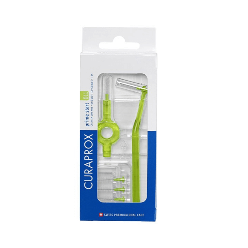 Curaprox Prime Plus Cps011 Interdental Brush With Holder Lime Green