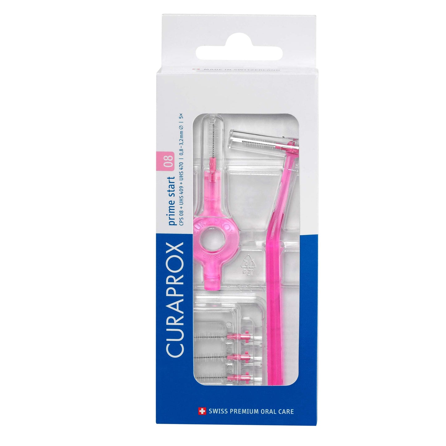 Curaprox Prime Plus Cps08 Interdental Brush With Pink Holder