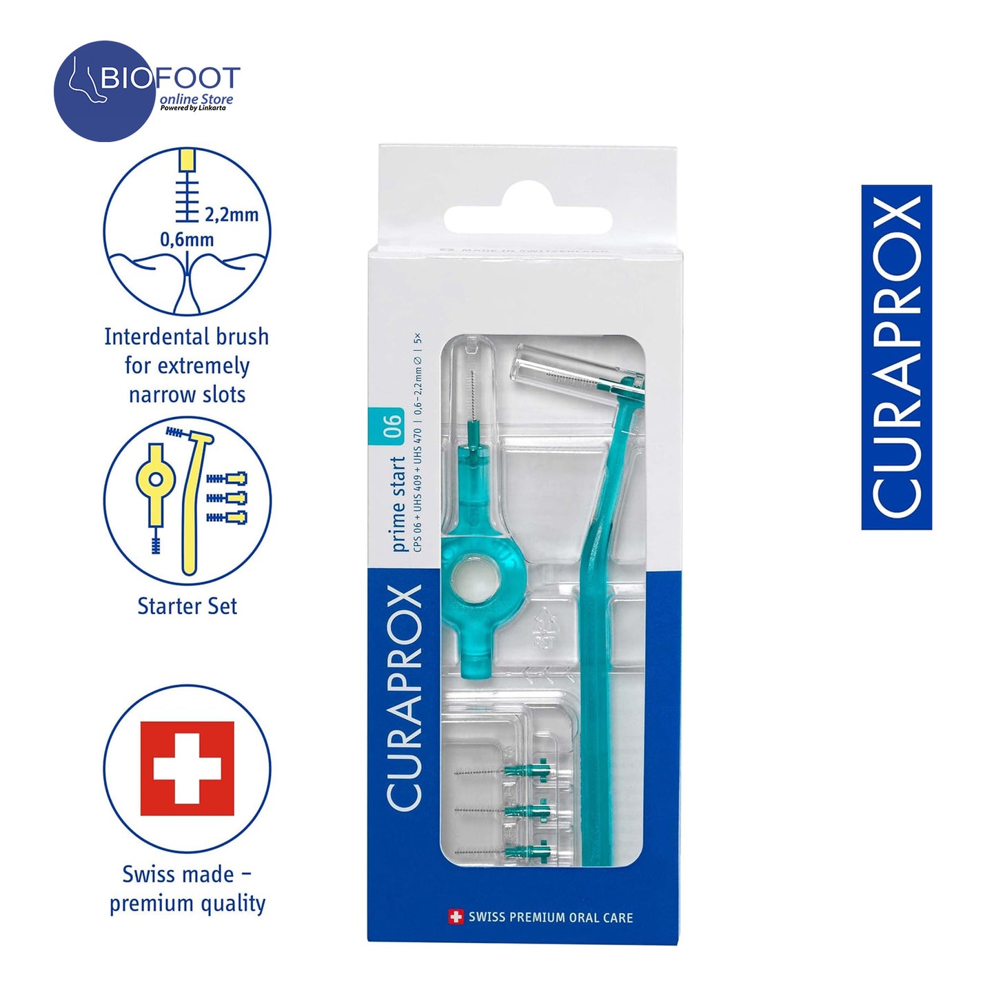 CURAPROX PRIME START CPS06 INTERDENTAL BRUSH WITH HOLDER