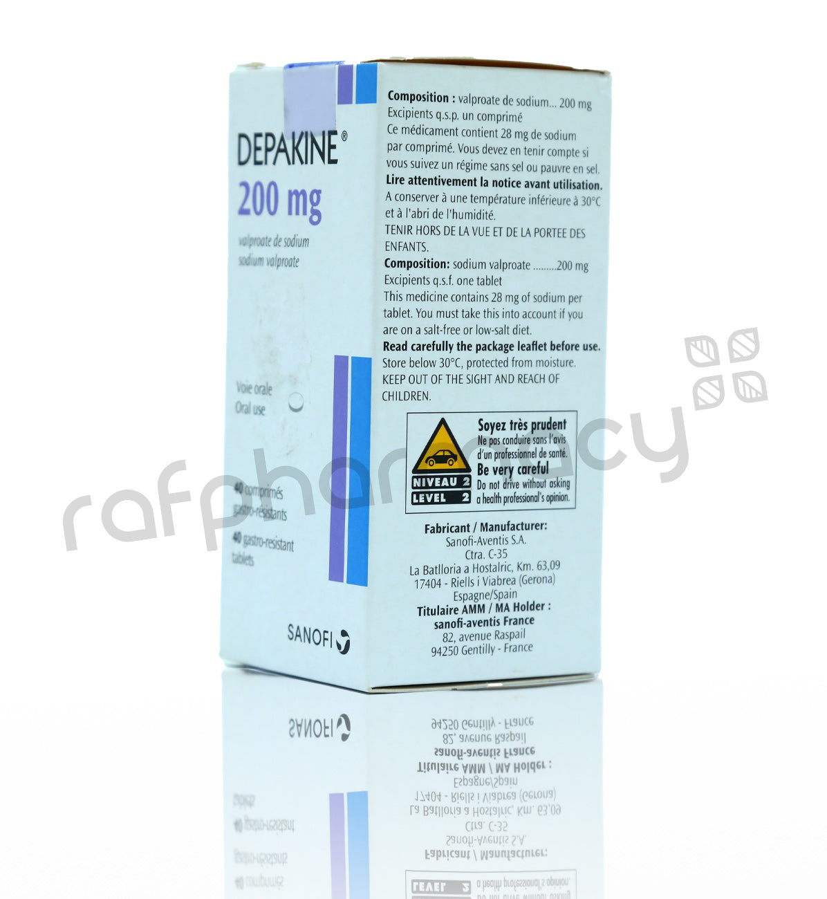 DEPAKINE 200MG TABLETS 40'S