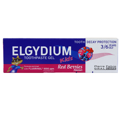 Elgydium Kids Toothpaste Gel Red Berries Flavour 2 To 6 Years 50Ml