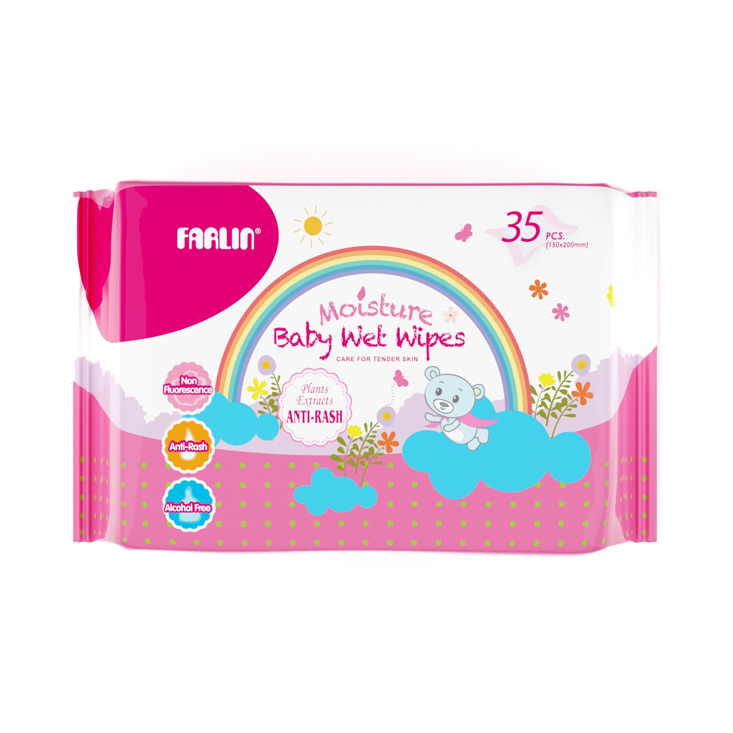 Farlin Baby Wet Wipes Ant-Rash 35'S Dt-005a