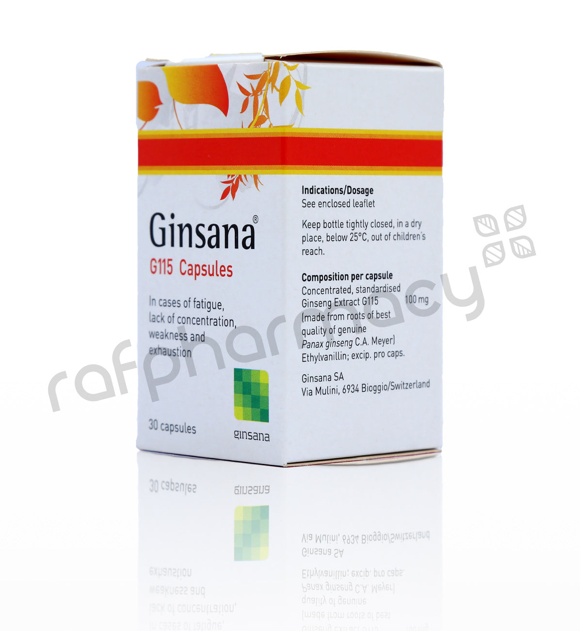 كبسولات جينسانا G115، 30 كبسولة