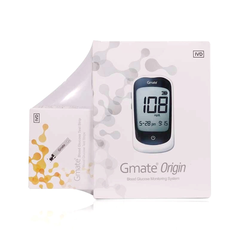 جهاز مراقبة نسبة الجلوكوز GMATE ORIGIN B + شرائط اختبار GMATE 50 قطعة