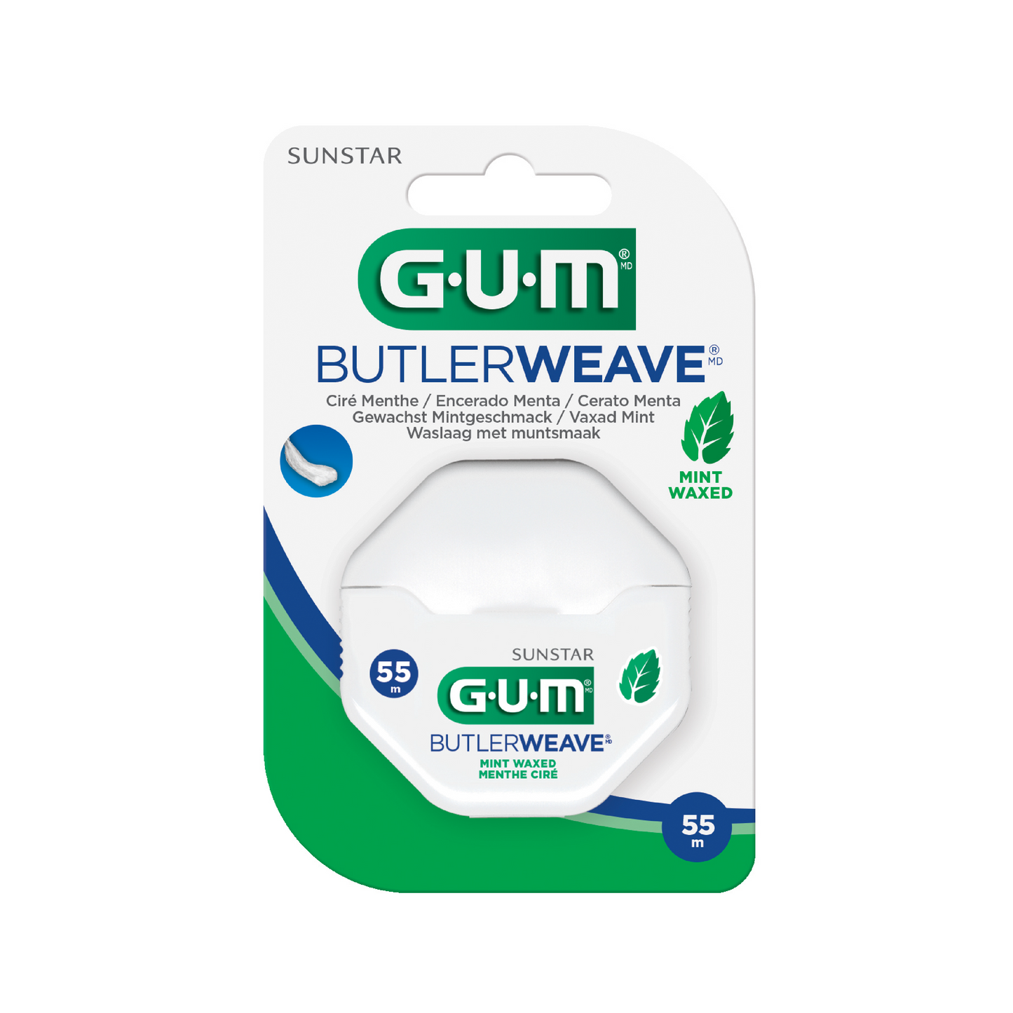 Gum Buterweave Dental Floss Mint Waxed 1855