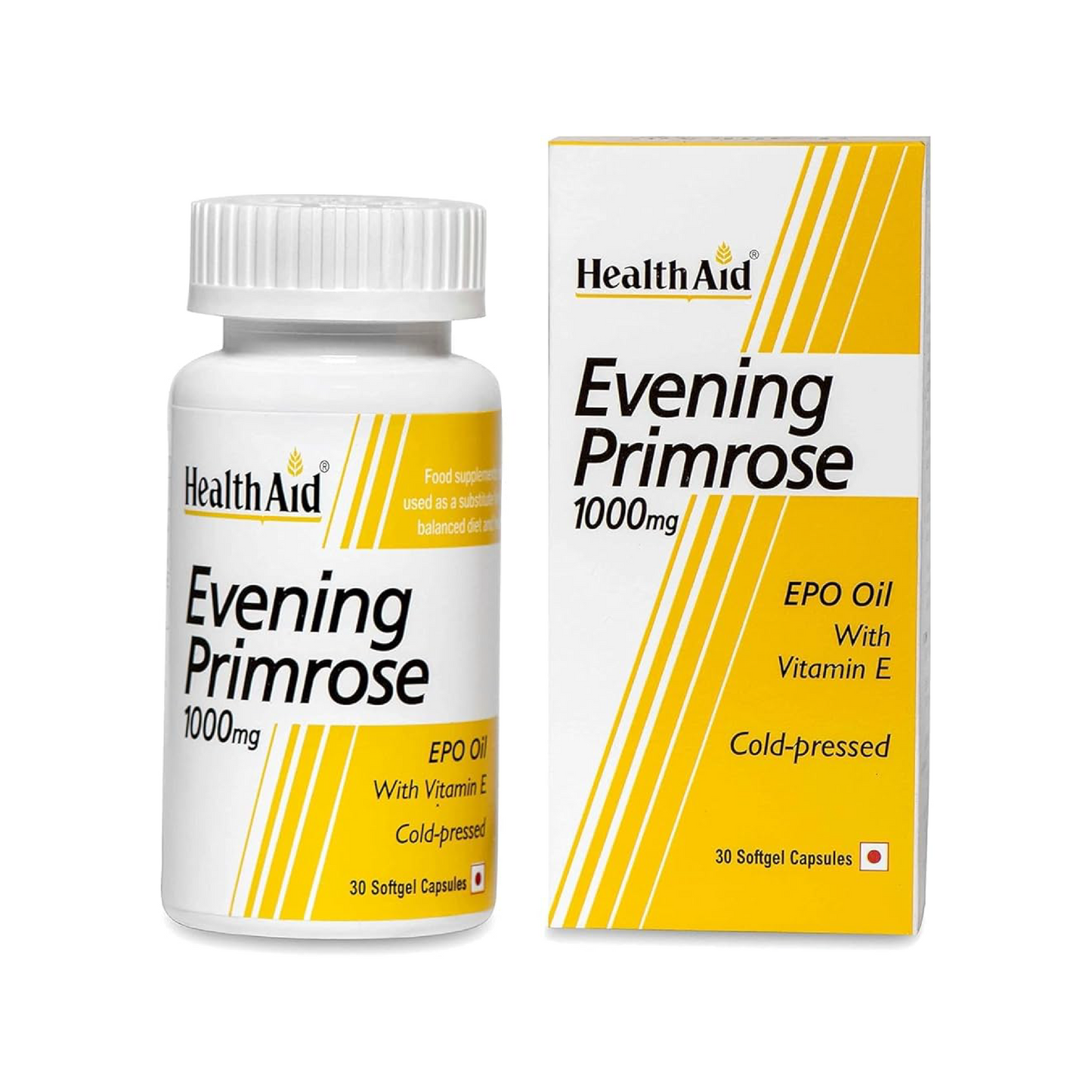 Health Aid Evening Primerose Oil 500Mg And Vitamin E Capsules 30'S