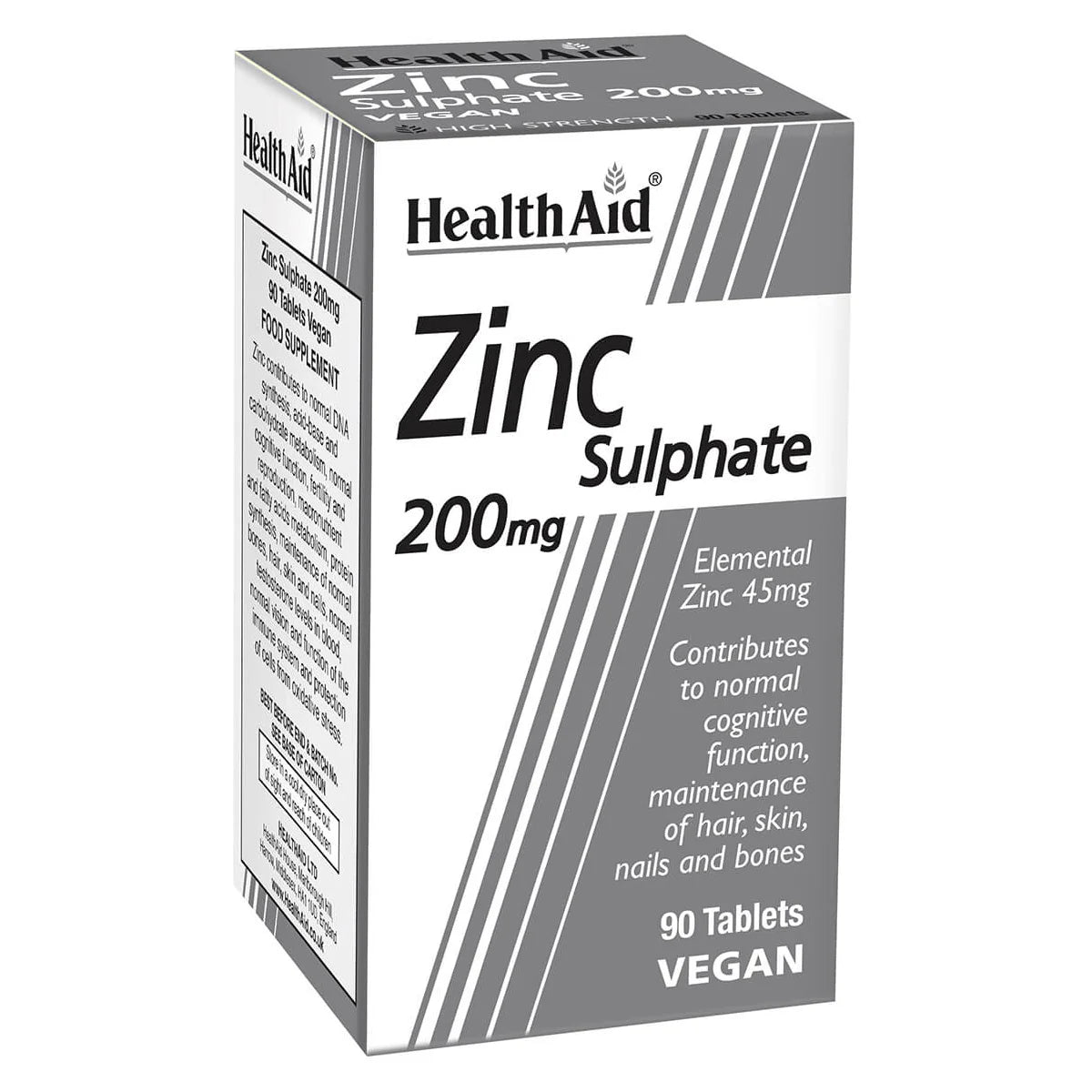 Health Aid Zinc Sulphate 200Mg Tablets 90'S