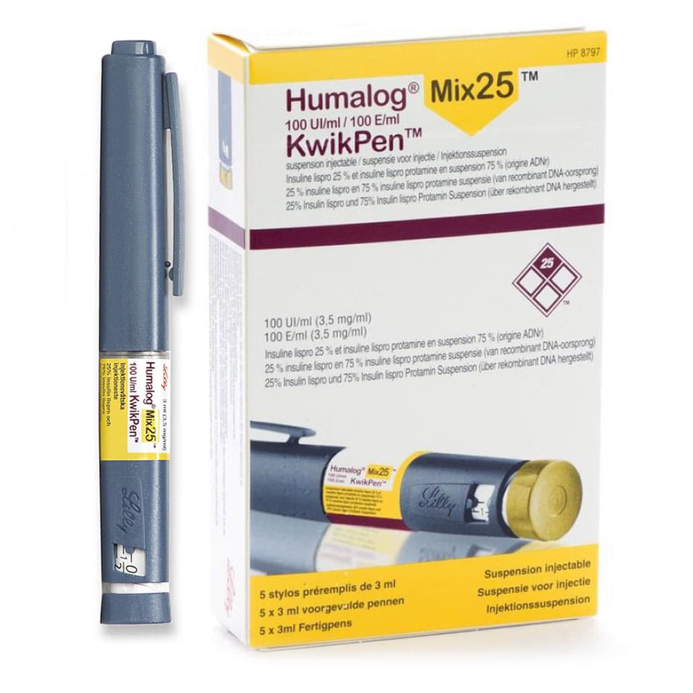 Humalog Mix 25 Kwikpen 100U/Ml 5'S