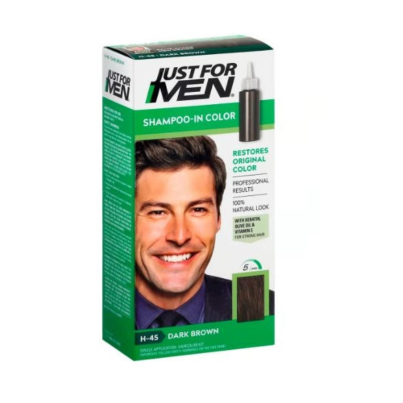 شامبو JUST FOR MEN باللون البني الداكن والأسود