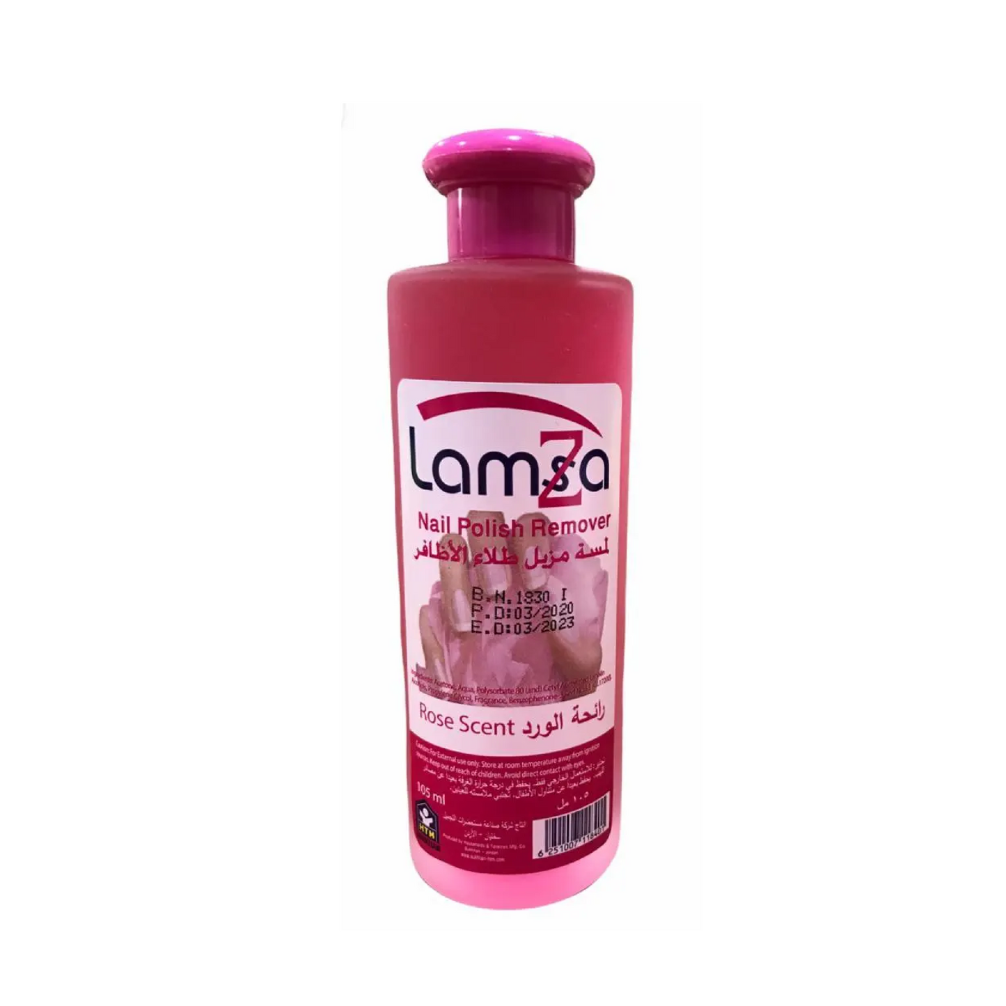 Lamsa Nail Polish Remover Rose Scent 105Ml
