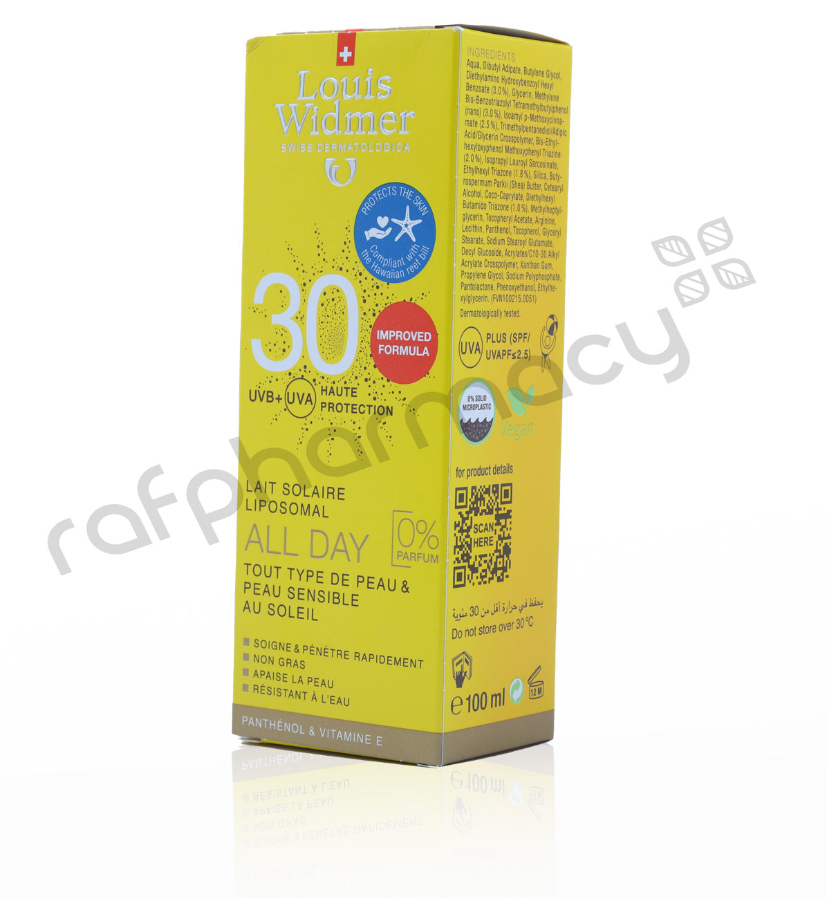 LOUIS WIDMER ALL DAY SPF 30 N/P CREAM 100ML