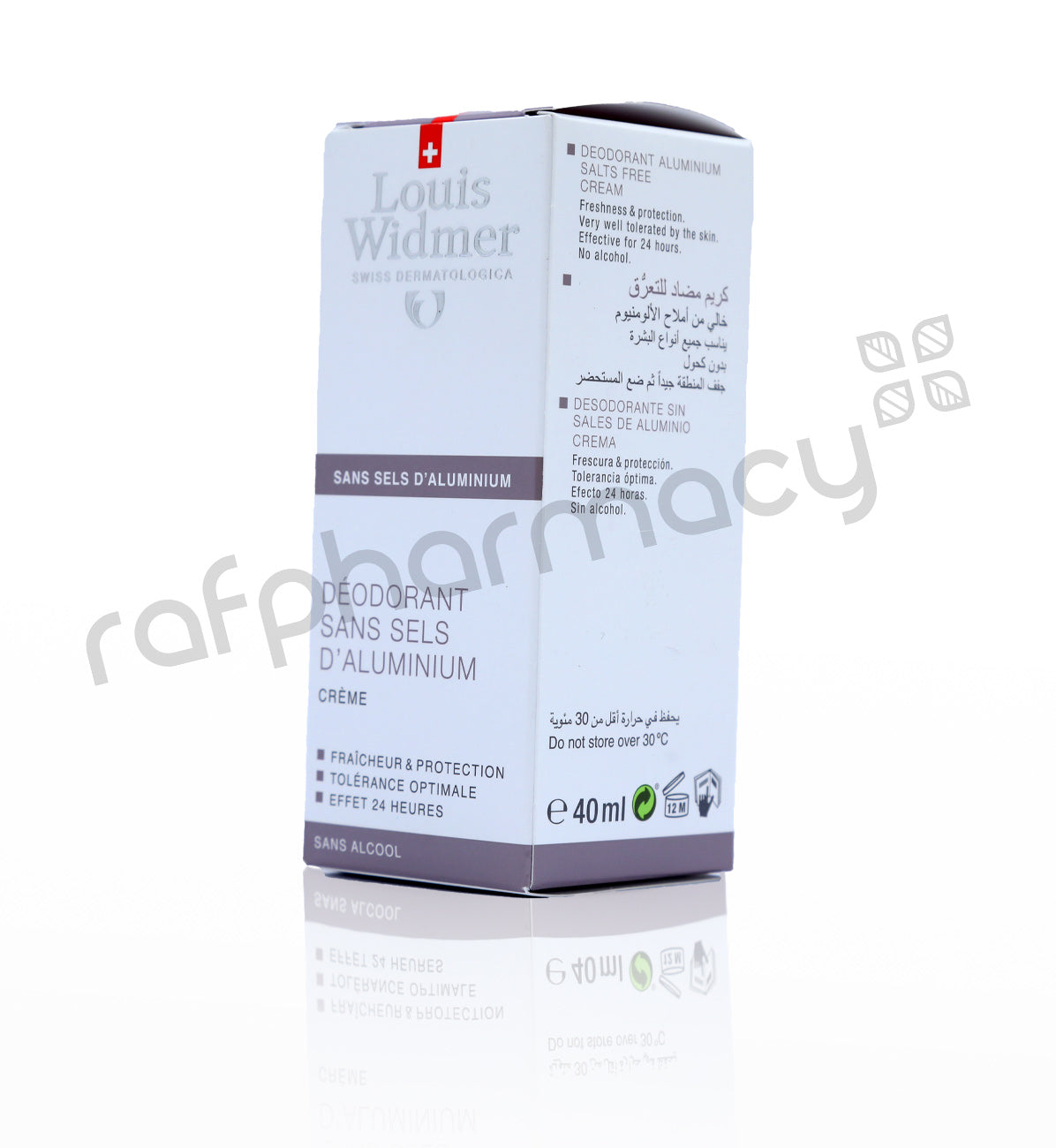 كريم مزيل العرق الخالي من أملاح الألومنيوم من لويس ويدمر، 40 مل