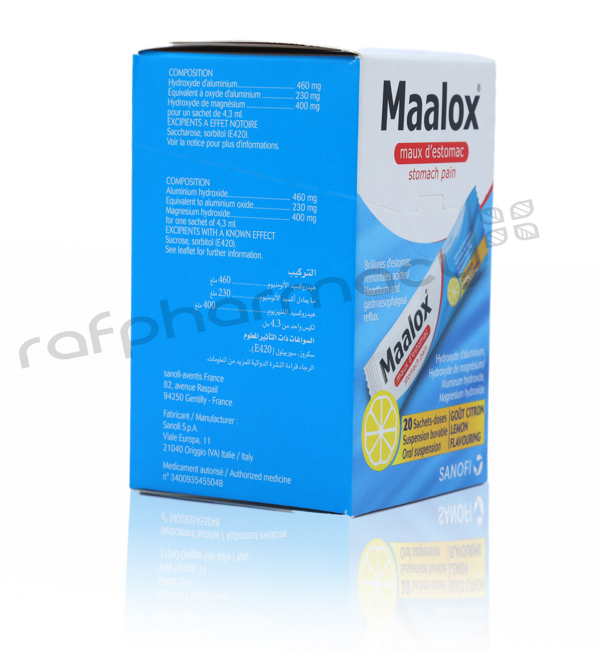 MAALOX SUSPENSION SACHETS LEMON 20'S