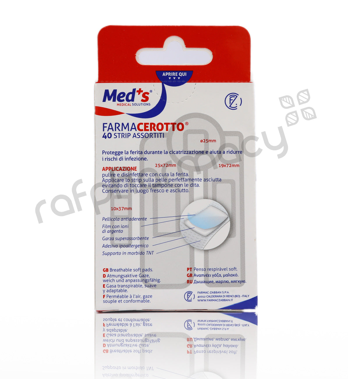MED PLUS ELASTICIZED NON WOVEN STRIPS ASSORTED 40'S