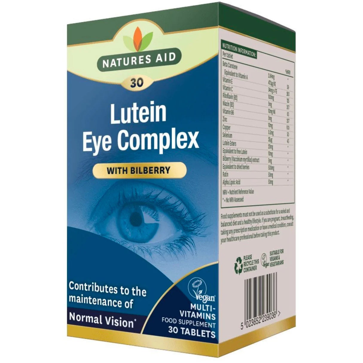 N-Aid Lutein Eye Complex With Bilberry Tab 30'S
