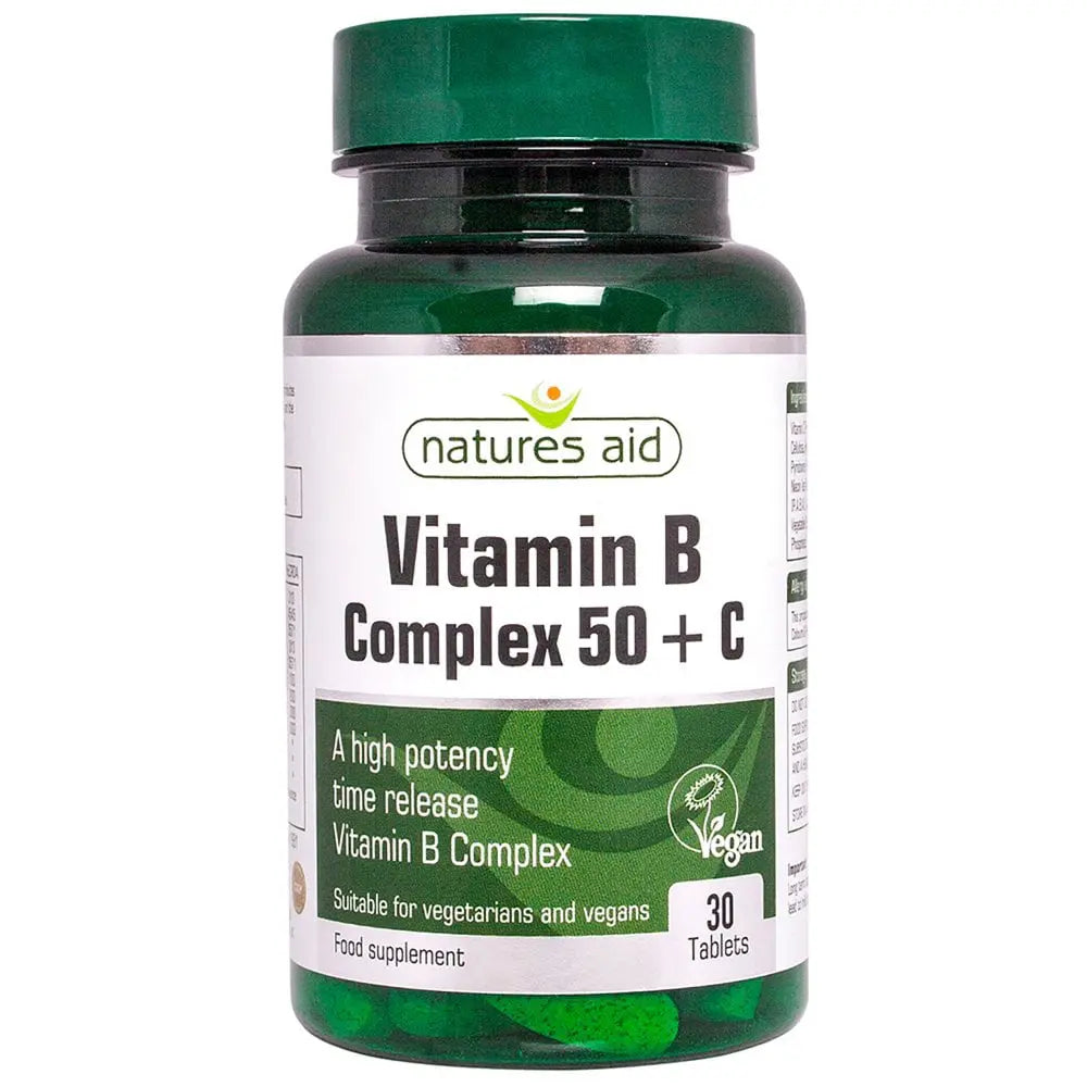 Natures Aid Vitamin B-Complex 50 + C Tablet 30'S