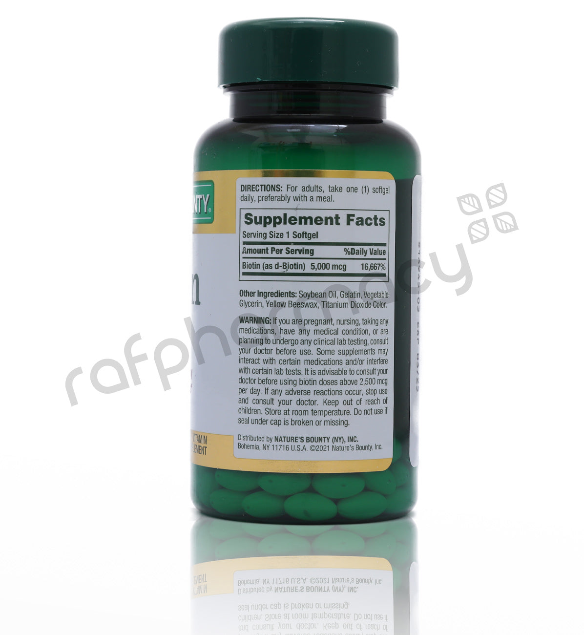 ناتشرز باونتي بيوتين 5000 ميكروجرام 72 كبسولة هلامية