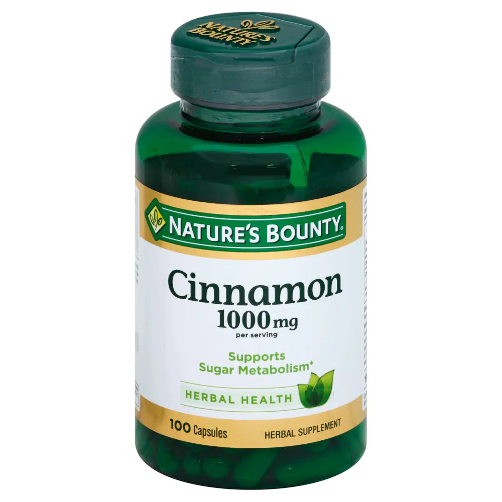 Natures Bounty Cinnamon 1000mg Capsules 100'S