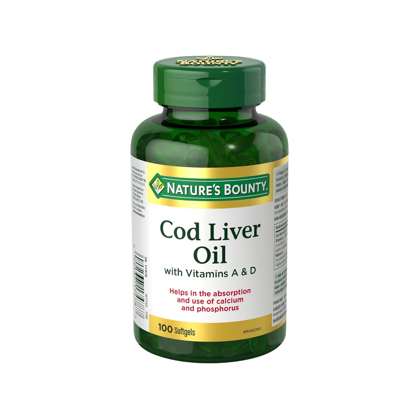 Nature's Bounty-Cod Liver Oil Capsules 1X100's