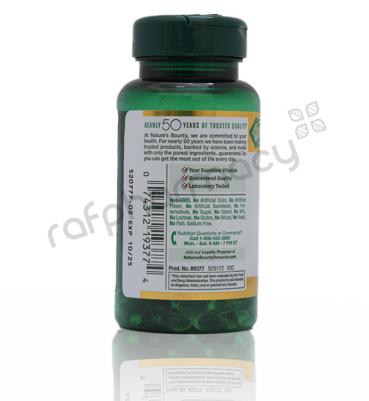 NATURES BOUNTY VITAMIN D3-125MCG 5000IU RAPID RELEASE SOFTGEL 150'S