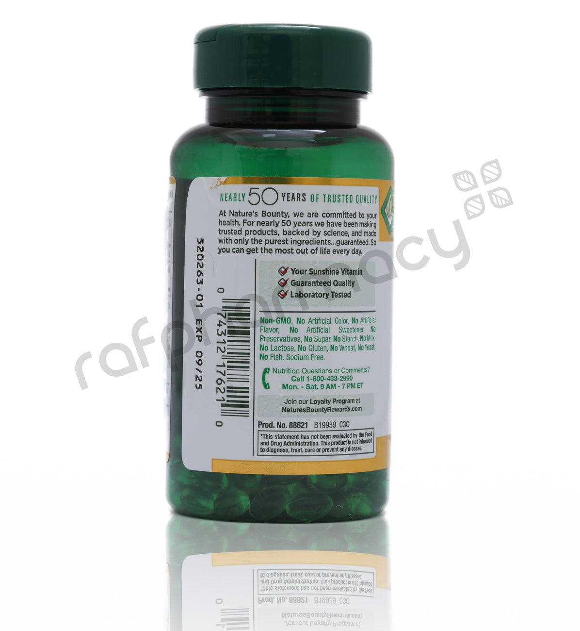 NATURES BOUNTY VITAMIN D3-2000IU CAPSULES 150'S