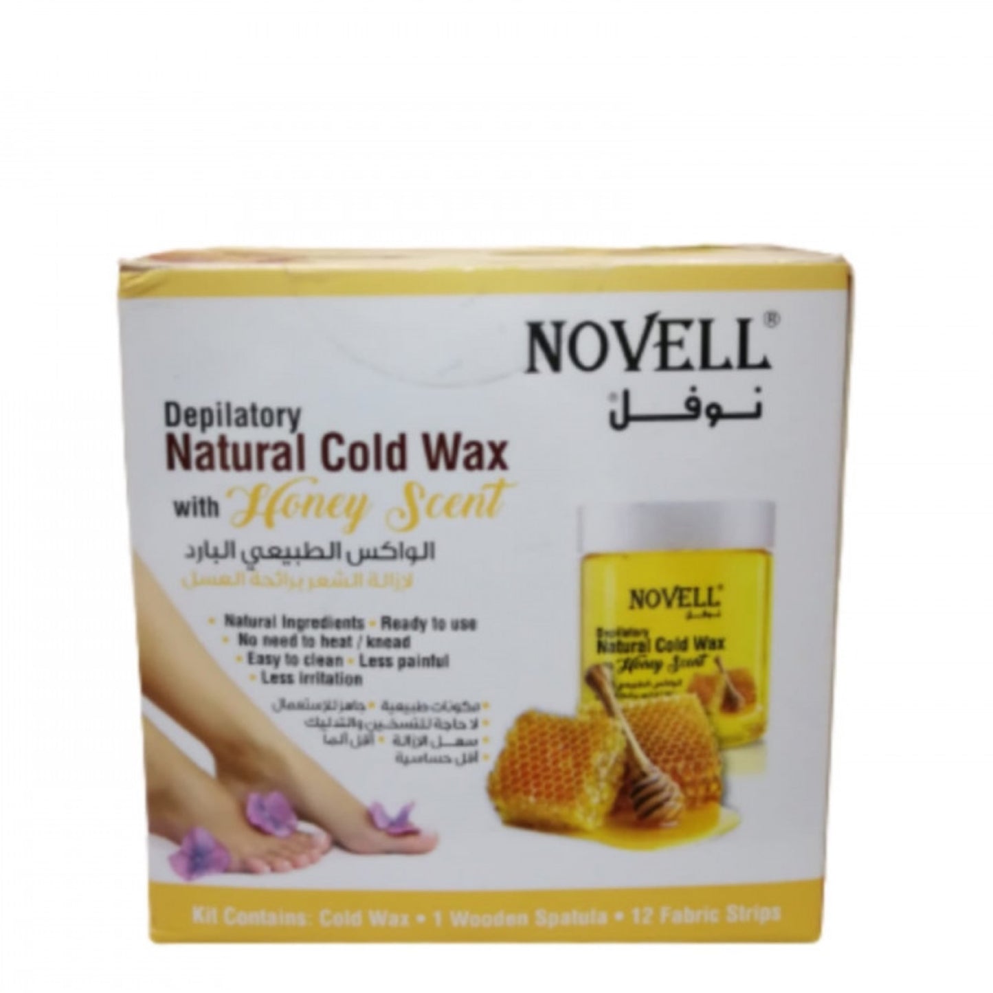 Novell Depilatory Natural Cold Wax Honey 380Gm