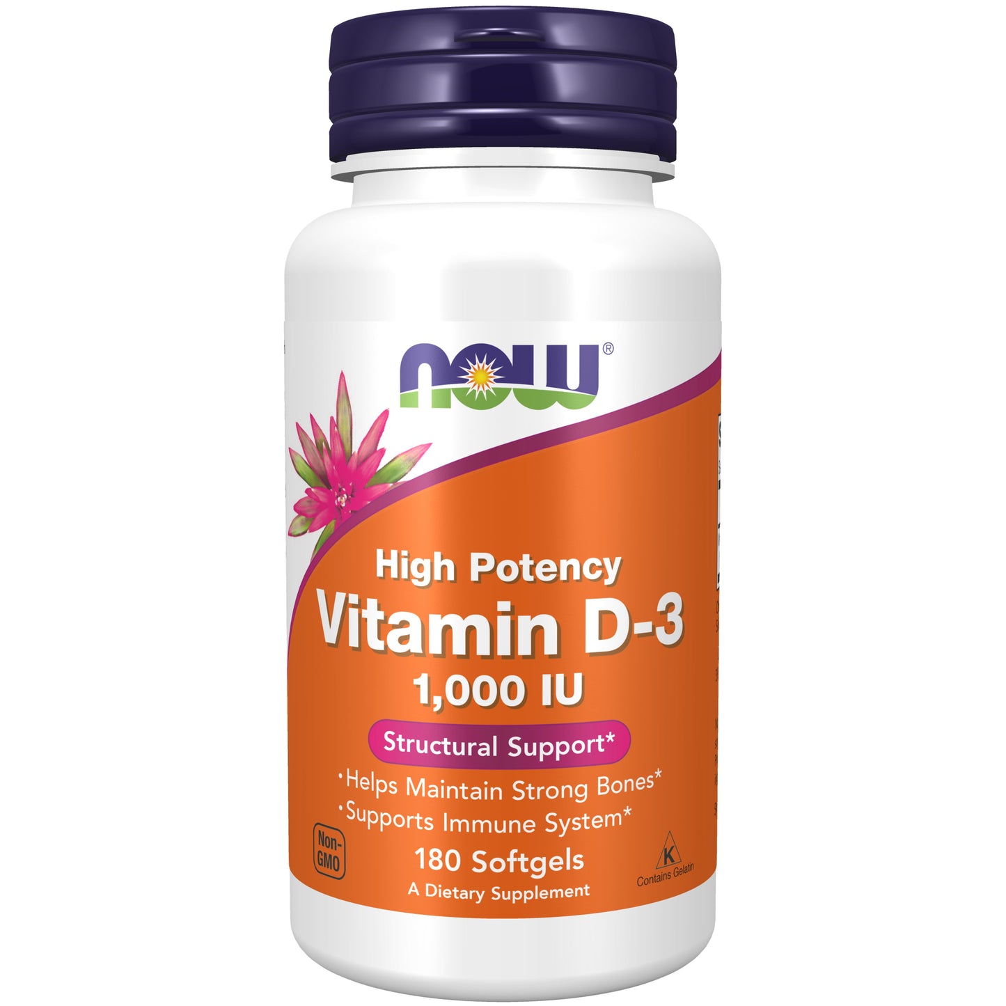Now Vitamin D3 1000iu Softgels 180'S