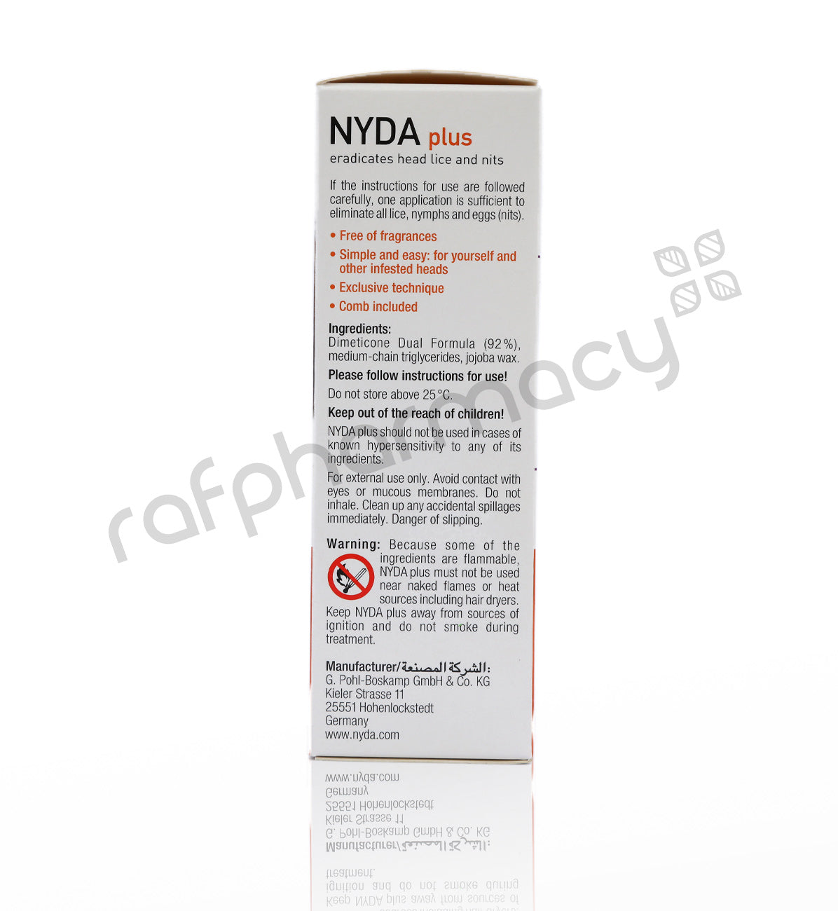NYDA PLUS LICE SOLUTION WITH COMB APPLICATOR 100ML