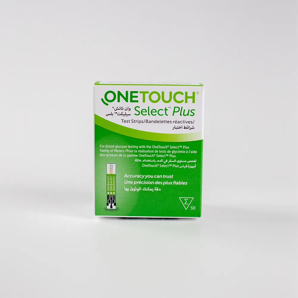 One Touch Select Plus Blood Glucose Test Strips 2x50'S