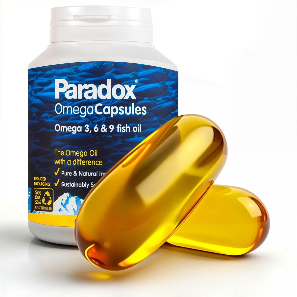 كبسولات بارادوكس أوميجا 1000 مجم، 30 كبسولة