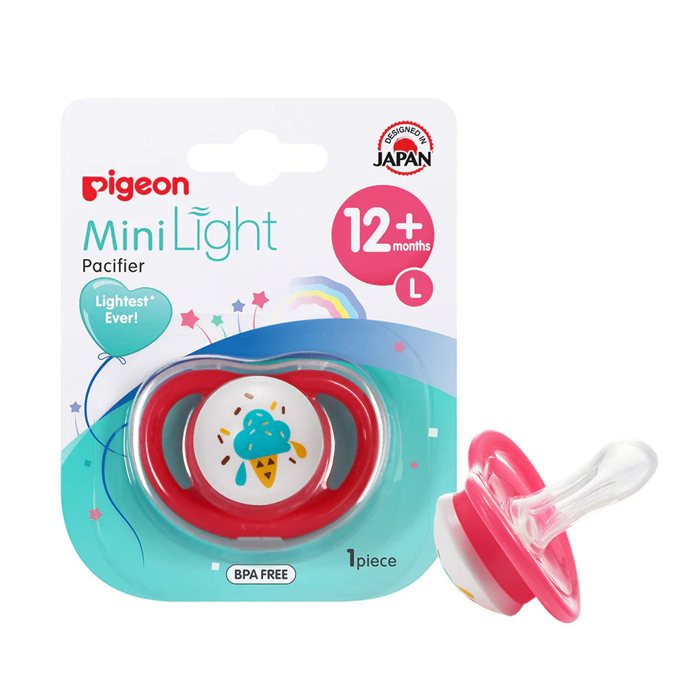 Pigeon Minilight Pacifier Single 12 Months Plus Girl Ice Cream