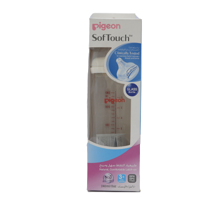 Pigeon Soft Touch Glass Bottle 240Ml – Raf Pharmacy